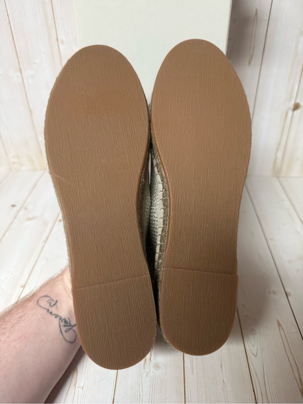 Brunello Cucinelli Monili Detail Metallic Espadrille Flats Sz 38 / 8 - Picture 12 of 12